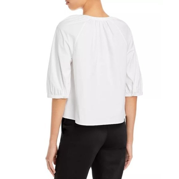 THEORY Easy Crop Shirt in White - Size Small - Picture 2 of 4